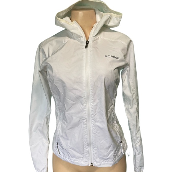 Columbia Jackets & Blazers - Columbia Omni Shield Advanced Repellency Women’s XS Rain Coat Hood Jacket White